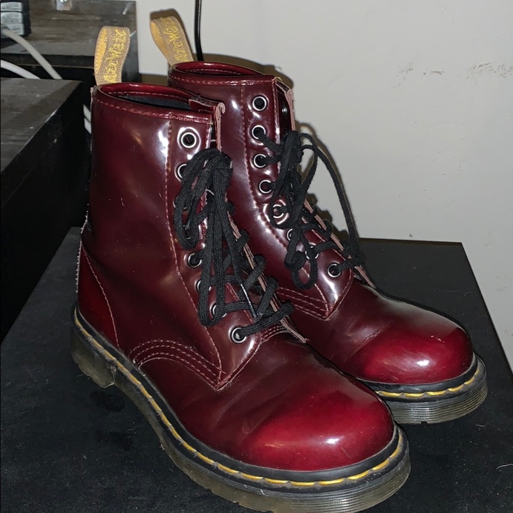 Dr.Martens Women’s 1460 Vegan Boot in Cherry Red